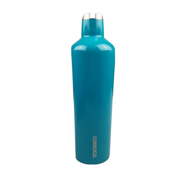 Corkcicle Canteen 25oz Biscay Bay Blue Hot/Cold Stainless Steel Insulated Bottle - Picture 1 of 6
